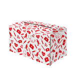Red And White Nurse Pattern Print Leather Tissue Box Cover