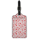 Red And White Nurse Pattern Print Luggage Tag
