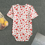 Red And White Nurse Pattern Print Men's Bodysuit