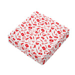 Red And White Nurse Pattern Print Outdoor Seat Cushion Cover