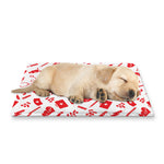 Red And White Nurse Pattern Print Pet Cooling Mat Cover