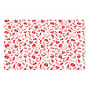 Red And White Nurse Pattern Print Polyester Doormat
