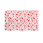 Red And White Nurse Pattern Print Polyester Flag