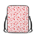Red And White Nurse Pattern Print Rectangular Crossbody Bag