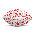 Red And White Nurse Pattern Print Rugby Ball