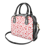 Red And White Nurse Pattern Print Shoulder Handbag