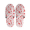 Red And White Nurse Pattern Print Slippers