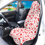 Red And White Nurse Pattern Print Waterproof Car Seat Cover