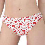 Red And White Nurse Pattern Print Women's Panties