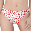 Red And White Nurse Pattern Print Women's Thong