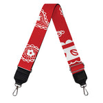Red And White Paisley Bandana Print Bag Strap