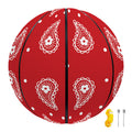 Red And White Paisley Bandana Print Basketball