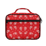 Red And White Paisley Bandana Print Briefcase Bible Bag