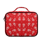 Red And White Paisley Bandana Print Briefcase Bible Bag