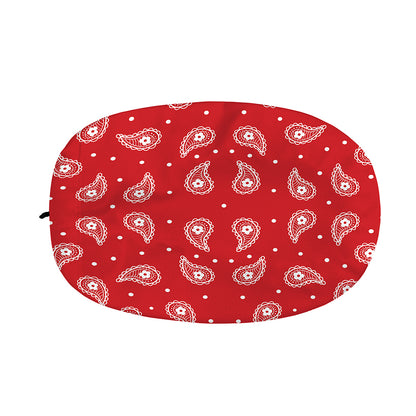 Red And White Paisley Bandana Print Car Side Mirror Covers