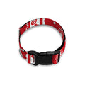 Red And White Paisley Bandana Print Dog Collar
