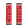 Red And White Paisley Bandana Print Handle Covers