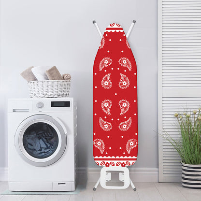 Red And White Paisley Bandana Print Ironing Board Cover