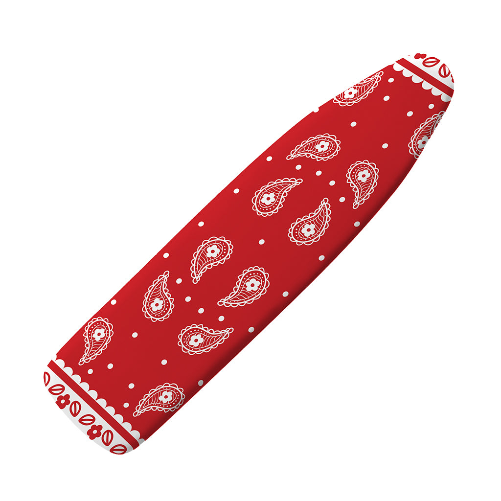 Red And White Paisley Bandana Print Ironing Board Cover