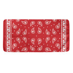 Red And White Paisley Bandana Print Towel