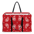 Red And White Paisley Bandana Print Utility Tote Bag