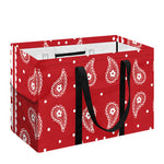 Red And White Paisley Bandana Print Utility Tote Bag