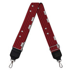 Red And White Paw Knitted Pattern Print Bag Strap