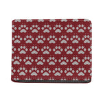 Red And White Paw Knitted Pattern Print Bifold Wallet