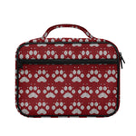 Red And White Paw Knitted Pattern Print Briefcase Bible Bag
