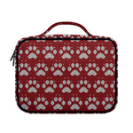 Red And White Paw Knitted Pattern Print Briefcase Bible Bag