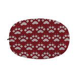 Red And White Paw Knitted Pattern Print Car Side Mirror Covers