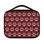 Red And White Paw Knitted Pattern Print Classic Bible Case