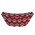 Red And White Paw Knitted Pattern Print Fanny Pack