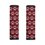 Red And White Paw Knitted Pattern Print Handle Covers