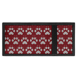 Red And White Paw Knitted Pattern Print Trifold Wallet