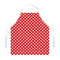 Red And White Polka Dot Pattern Print Adjustable Apron