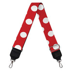 Red And White Polka Dot Pattern Print Bag Strap