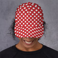 Red And White Polka Dot Pattern Print Baseball Cap