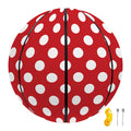 Red And White Polka Dot Pattern Print Basketball