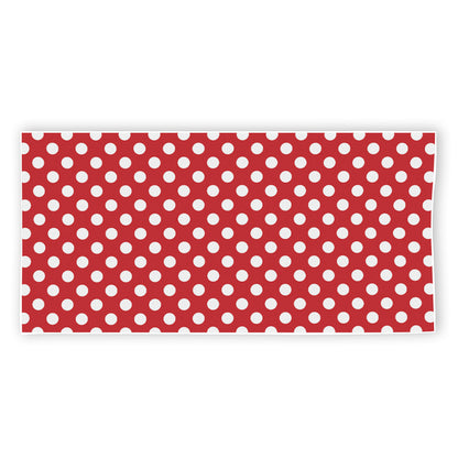 Red And White Polka Dot Pattern Print Beach Towel