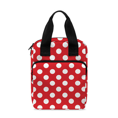 Red And White Polka Dot Pattern Print Bible Tote Bag