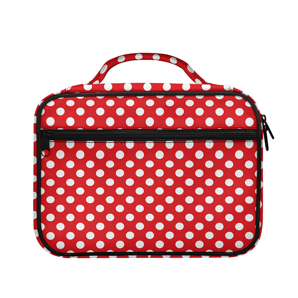 Red And White Polka Dot Pattern Print Briefcase Bible Bag