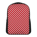 Red And White Polka Dot Pattern Print Casual Backpack