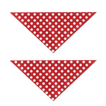 Red And White Polka Dot Pattern Print Dog Bandana