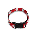 Red And White Polka Dot Pattern Print Dog Collar