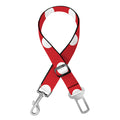 Red And White Polka Dot Pattern Print Dog Seat Belt