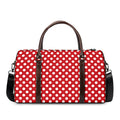 Red And White Polka Dot Pattern Print Duffel Bag