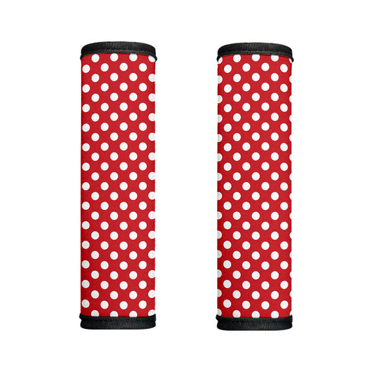 Red And White Polka Dot Pattern Print Handle Covers