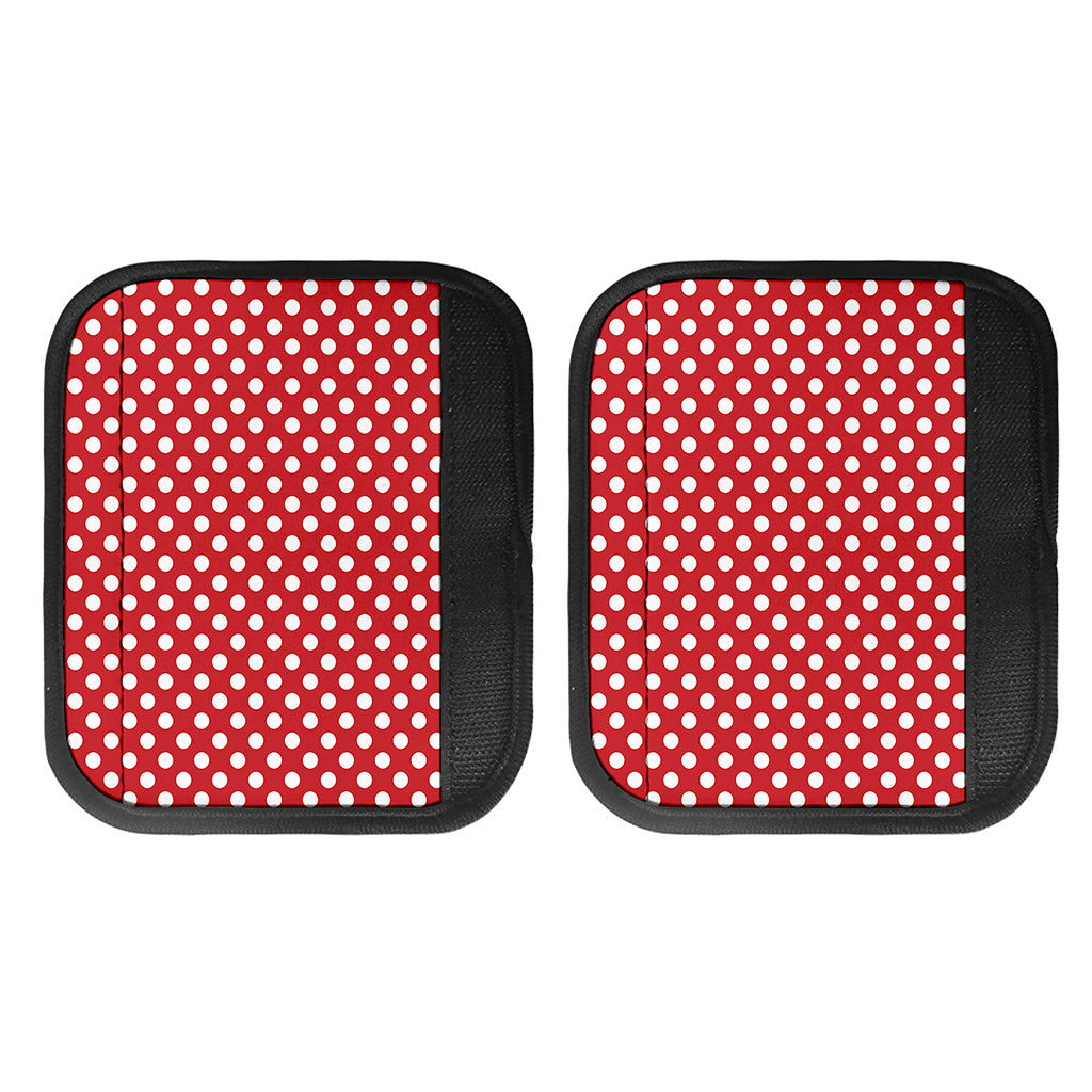 Red And White Polka Dot Pattern Print Handle Covers