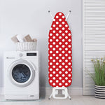 Red And White Polka Dot Pattern Print Ironing Board Cover